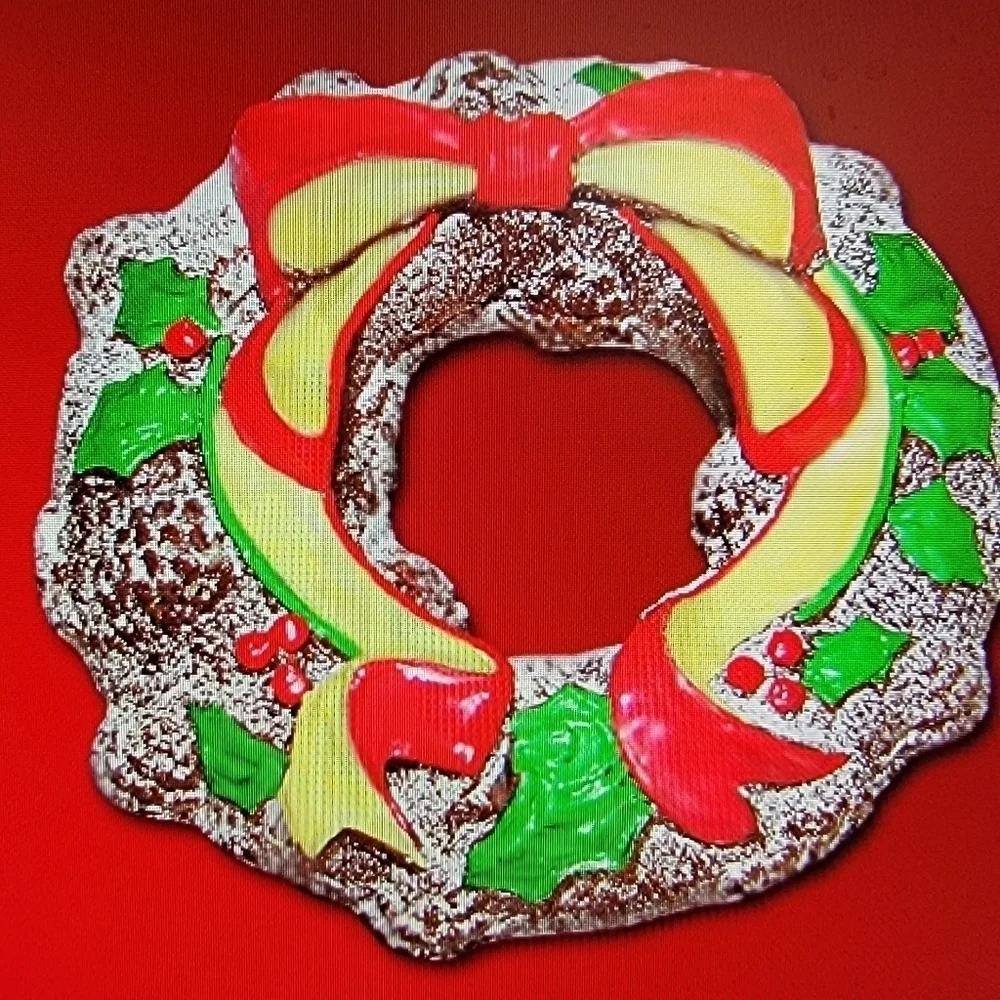 Nordic Ware Christmas Holiday Wreath Bundt Pan Cake 9 cup T30